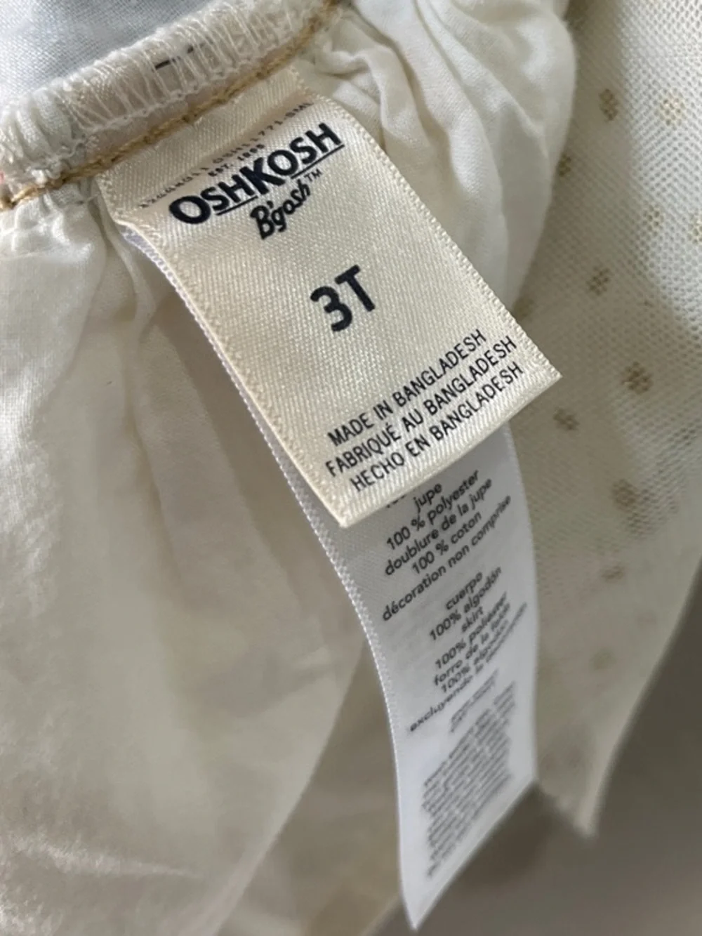 OshKosh B'gosh Light Blue Denim Overall Dress with White Tulle Skirt Sz 3T